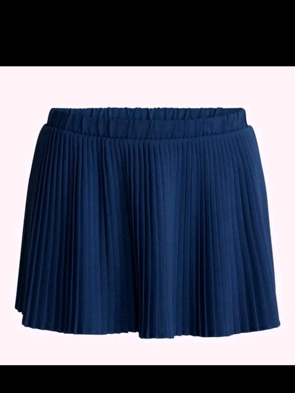 No Boundaries Navy Pleated Mini Skirt